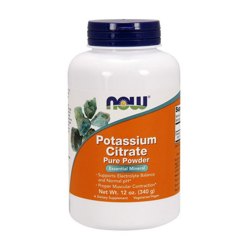 Калий цитрат Now Foods Potassium Citrate Pure Powder (340 г) нау фудс,  мл, Now. Калий К. Поддержание здоровья Укрепление иммунитета 