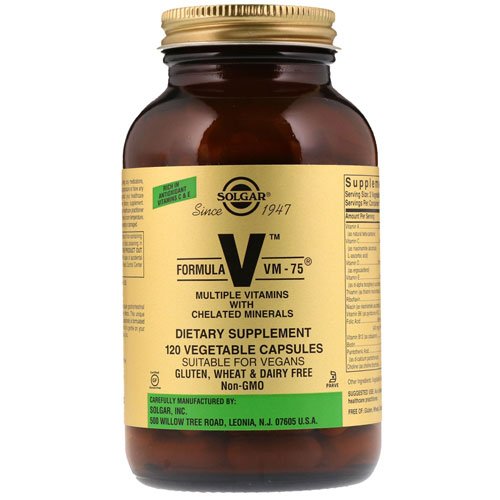 Solgar Formula VM-75 120 капс Без вкуса,  ml, Solgar. Vitamins and minerals. General Health Immunity enhancement 