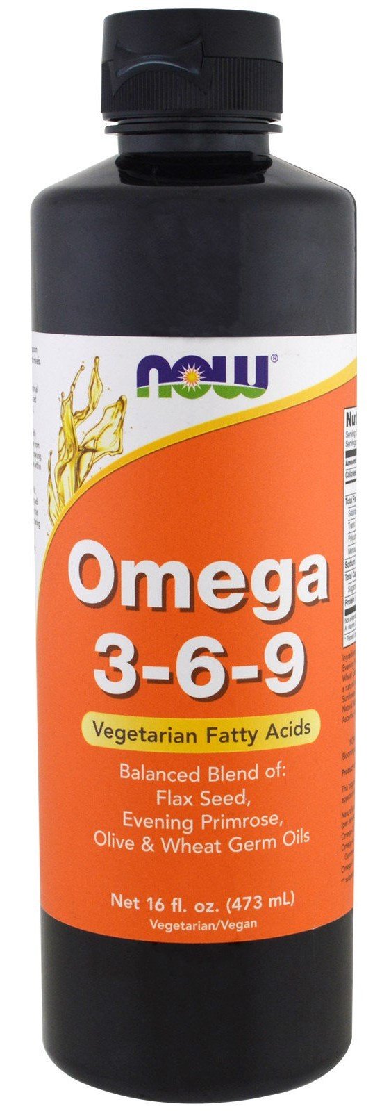 Omega 3-6-9, 473 ml, Now. Fatty Acid Complex. General Health 