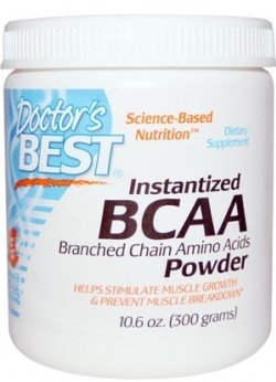 Instantized BCAA Powder, 300 г, Doctor's BEST. BCAA. Снижение веса Восстановление Антикатаболические свойства Сухая мышечная масса 