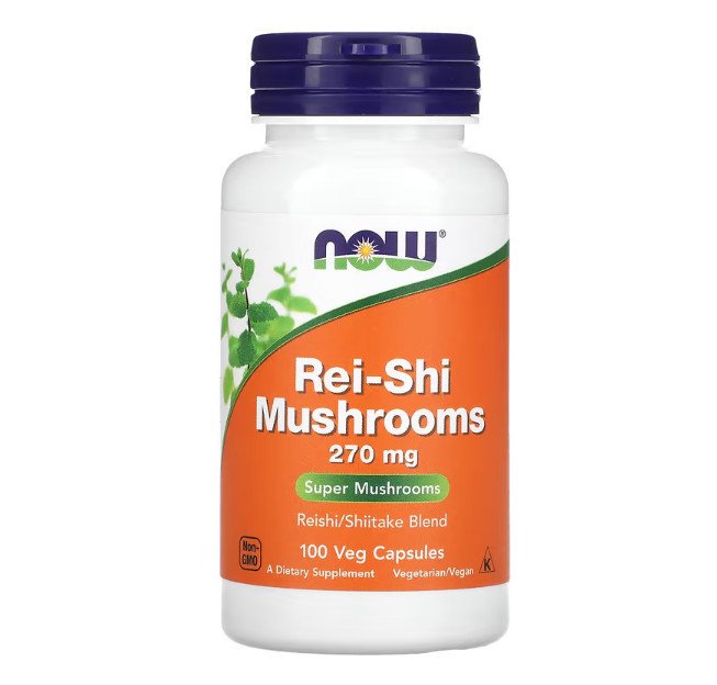 Now NOW Foods Rei-Shi Mushrooms 270 mg 100 vcaps, , 100 шт.