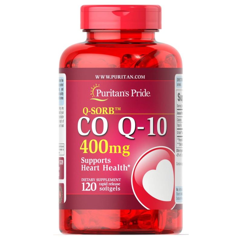 Витамины и минералы Puritan's Pride CO Q10 400 mg, 120 капсул,  мл, Puritan's Pride. Витамины и минералы. Поддержание здоровья Укрепление иммунитета 