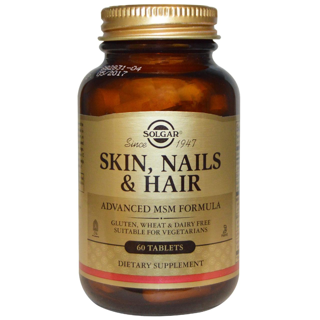 Skin, Nails & Hair, Advanced MSM Formula Solgar 60 tabs,  ml, Solgar. Special supplements. 