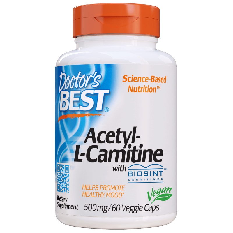 Жиросжигатель Doctor's Best Acetyl-L-Carnitine 500 mg, 60  капсул,  ml, Doctor's BEST. Fat Burner. Weight Loss Fat burning 