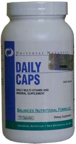 Daily Caps, 75 piezas, Universal Nutrition. Complejos vitaminas y minerales. General Health Immunity enhancement 