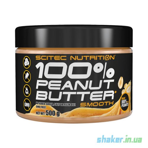 Натуральная арахисовая паста Scitec Nutrition Peanut butter (500 г) скайтек нутришн smooth,  мл, Scitec Nutrition. Арахисовая паста. 