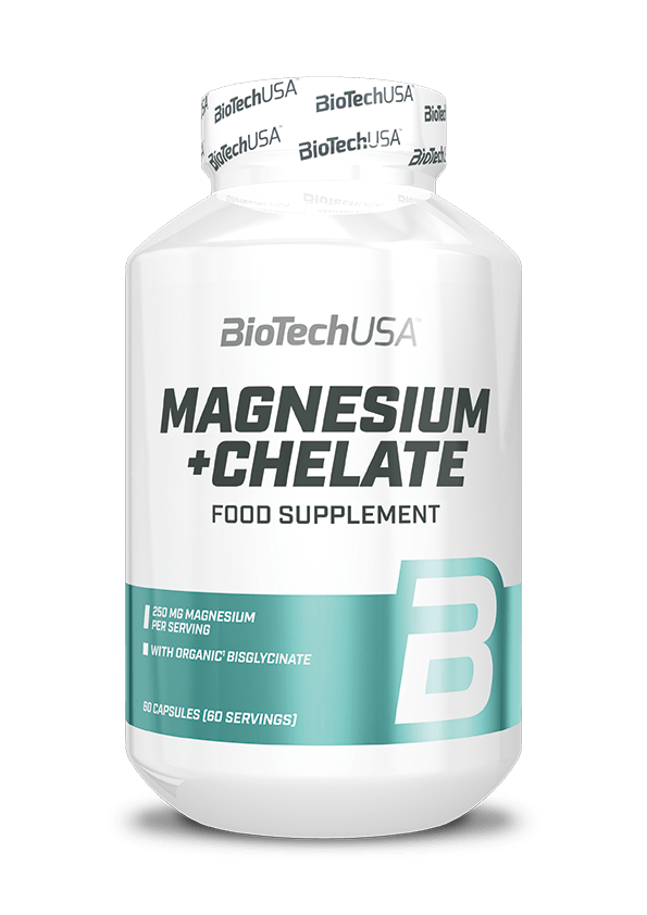 Магний хелат BioTech Magnesium + Chelate (60 капс) биотеч,  мл, BioTech. Магний Mg. Поддержание здоровья Снижение холестерина Предотвращение утомляемости 