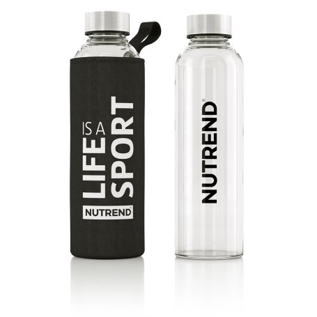 Бутылка Nutrend Glass Bottle 500 мл, черная,  мл, Nutrend. Фляга. 