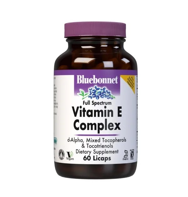 Витамины и минералы Bluebonnet Full Spectrum Vitamin E, 60 капсул,  мл, Bluebonnet Nutrition. Витамины и минералы. Поддержание здоровья Укрепление иммунитета 