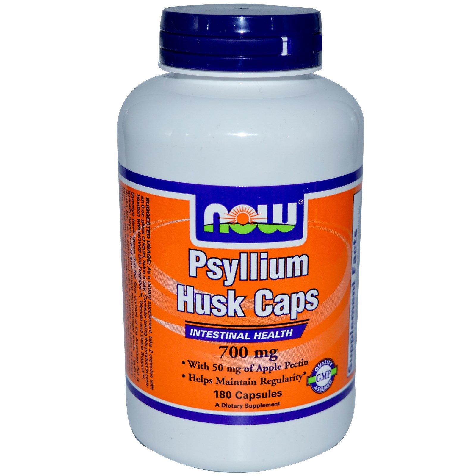 Psyllium Husk Caps, 180 шт, Now. Спец препараты. 