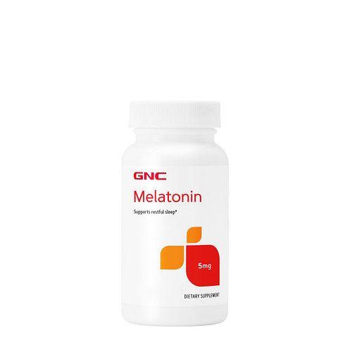Мелатонін GNC Melatonin 5 мг 21 tabs (термін придатності до кінця 10/22р),  мл, GNC. Мелатонин. Улучшение сна Восстановление Укрепление иммунитета Поддержание здоровья 