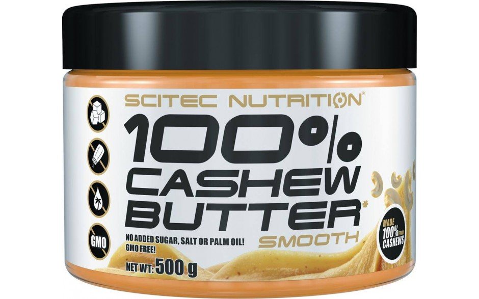 100% Cashew Butter, 500 г, Scitec Nutrition. Заменитель питания. 