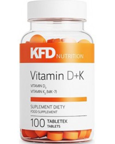 Vitamin D+K, 100 шт, KFD Nutrition. Витаминно-минеральный комплекс. Поддержание здоровья Укрепление иммунитета 