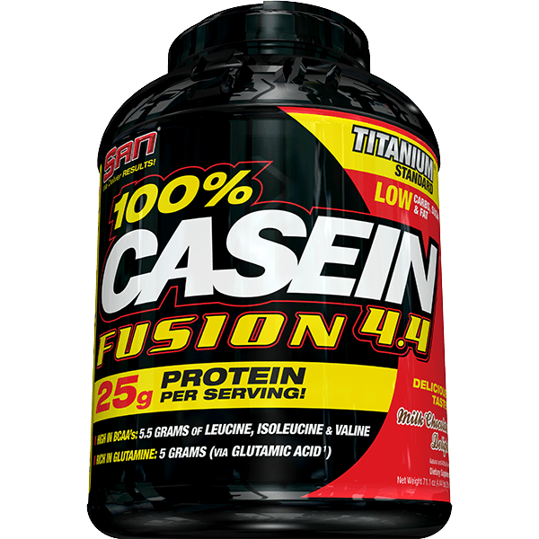 Казеин SAN 100% Casein Fusion (1,8 кг) сан ваниль,  мл, San. Казеин. Снижение веса 