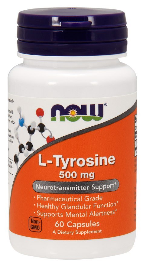 L-Tyrosine NOW Foods 60 caps,  ml, Now. Amino Acids. 