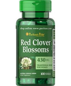 Red Clover Blossoms 430 mg, 100 шт, Puritan's Pride. Спец препараты. 