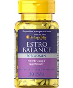 Estro Balance, 30 piezas, Puritan's Pride. Complejos vitaminas y minerales. General Health Immunity enhancement 