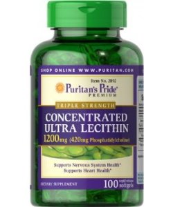 Concentrated Ultra Lecithin, 100 шт, Puritan's Pride. Лецитин. Поддержание здоровья 