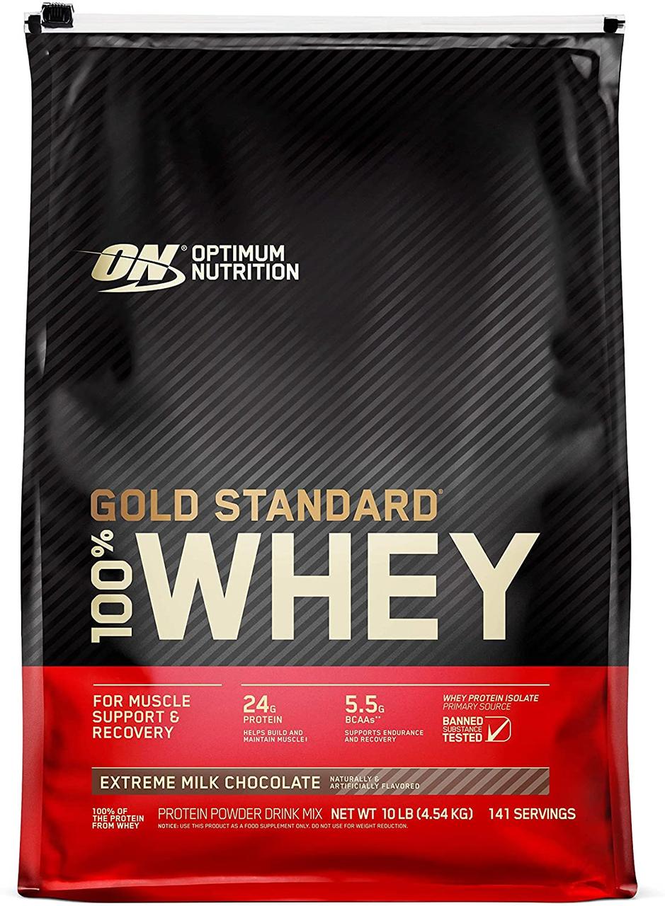 Сывороточный протеин изолят Optimum Nutrition 100% Whey Gold Standard (4,5 кг) оптимум вей голд стандарт extreme milk chocolate,  мл, Optimum Nutrition. Сывороточный изолят