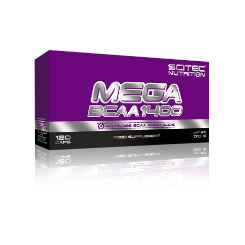 Mega BCAA 1400 Scitec Nutrition 120 caps,  ml, Scitec Nutrition. BCAA. Weight Loss स्वास्थ्य लाभ Anti-catabolic properties Lean muscle mass 