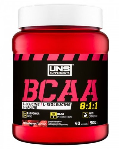 BCAA 8:1:1, 500 g, UNS. BCAA. Weight Loss recovery Anti-catabolic properties Lean muscle mass 