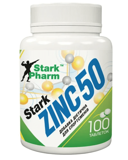 Stark Zinc 50 мг 100 табл Stark Pharm,  мл, Stark Pharm. Витамины и минералы. Поддержание здоровья Укрепление иммунитета 