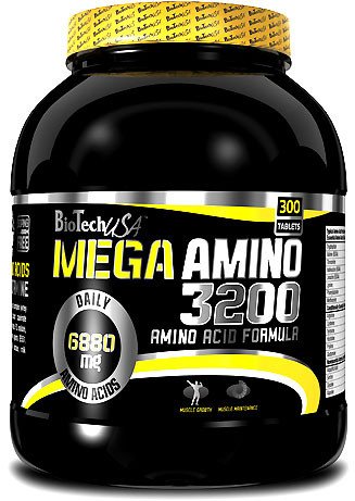 Амінокислоти (амінки) Mega Amino 3200 від BioTech USA 300 таб,  мл, BioTech. Аминокислоты. 