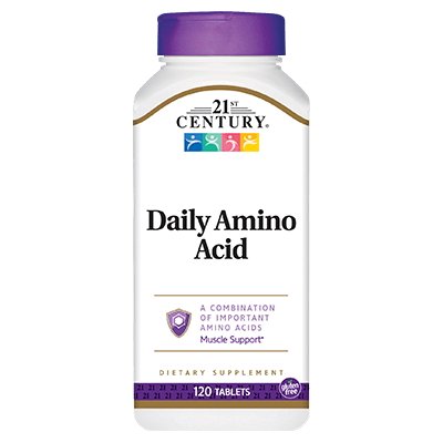 Аминокислота 21st Century Daily Amino Acid, 120 таблеток,  мл, 21st Century. Аминокислоты. 
