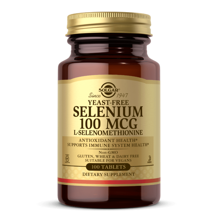 Solgar Селен, ( Селенометионин), Selenium, Yeast-Free, Solgar, 100 Мкг, 100 Таблеток, , 100 