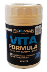 Вита формула, 100 piezas, Ironman. Complejos vitaminas y minerales. General Health Immunity enhancement 