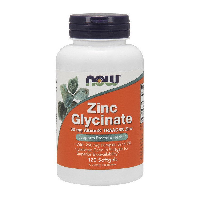 Now Цинк глицинат Now Foods Zinc Glycinate (120 капс) нау фудс, , 120 