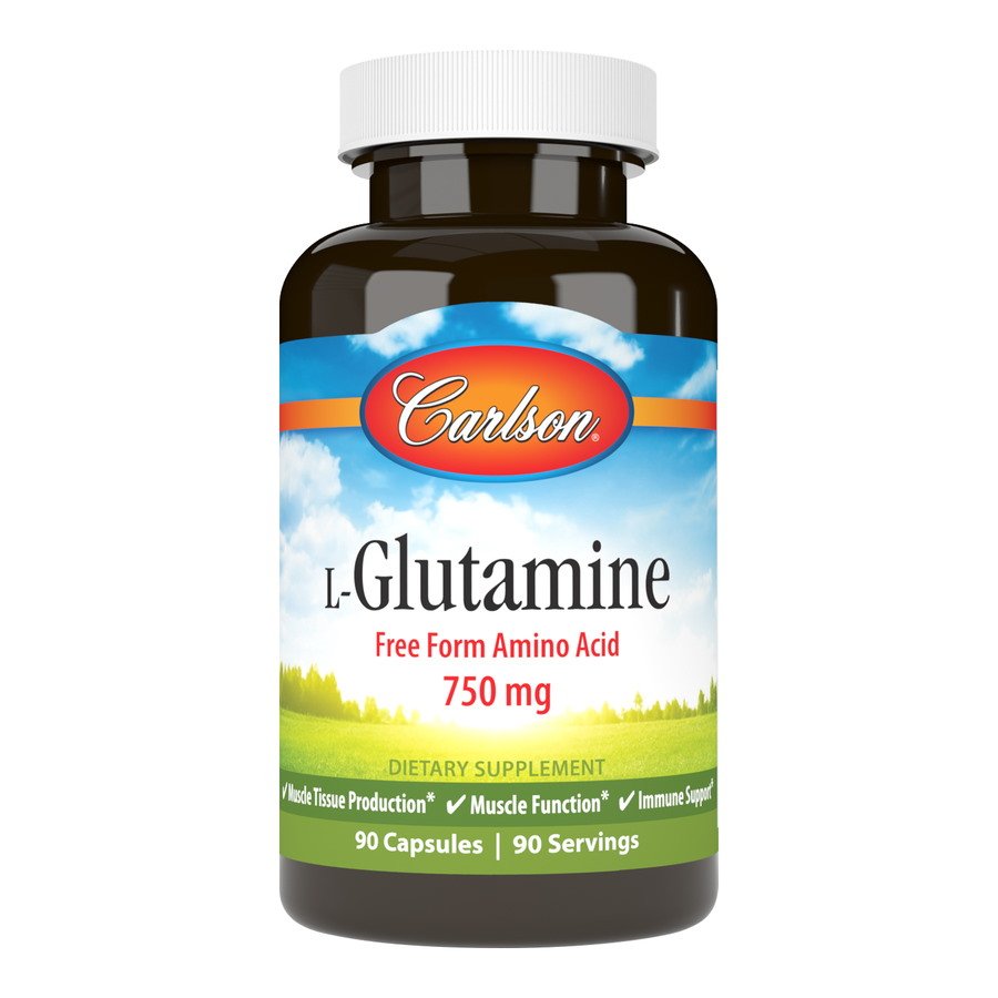 Аминокислота Carlson Labs L-Glutamine 750 mg, 90 капсул,  мл, Carlson Labs. Аминокислоты. 