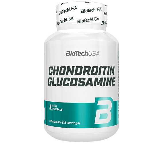 BioTech Chondroitin Glucosamine 60 капс Без вкуса,  мл, BioTech. Глюкозамин Хондроитин. Поддержание здоровья Укрепление суставов и связок 