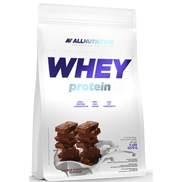 AllNutrition Сывороточный протеин концентрат AllNutrition Whey Protein (2,2 кг) алл нутришн Double Chocolate, , 