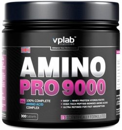 Amino Pro 9000, 300 piezas, VP Lab. Complejo de aminoácidos. 