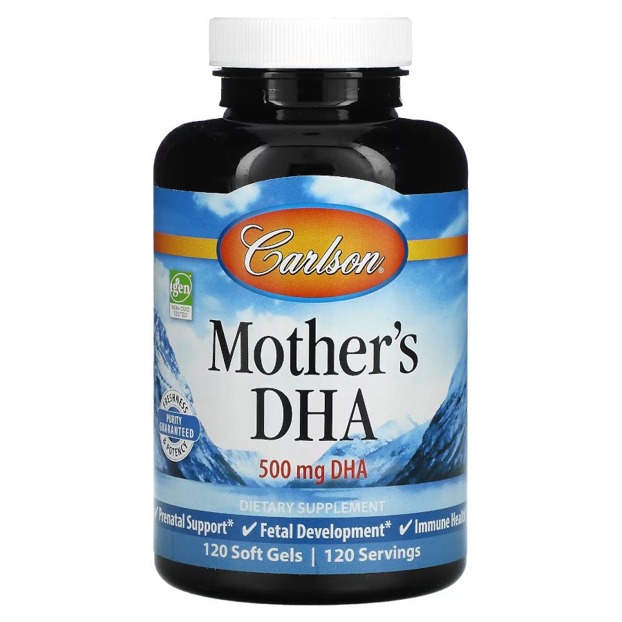 Жирные кислоты Carlson Labs Mother's DHA, 120 капсул,  ml, Carlson Labs. Fats. General Health 