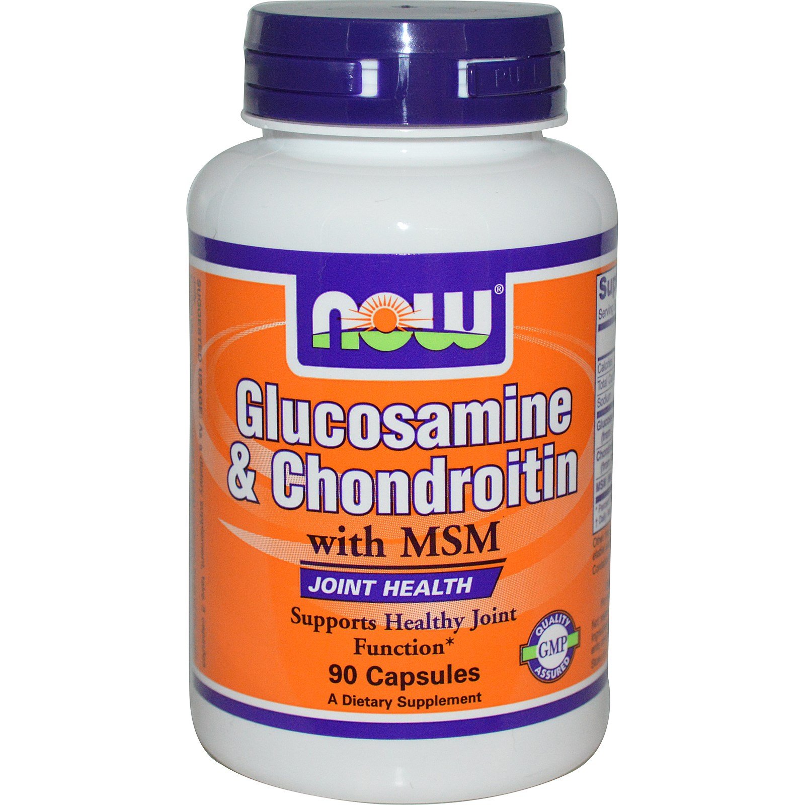 Glucosamine & Chondroitin with MSM, 90 шт, Now. Хондропротекторы. Поддержание здоровья Укрепление суставов и связок 