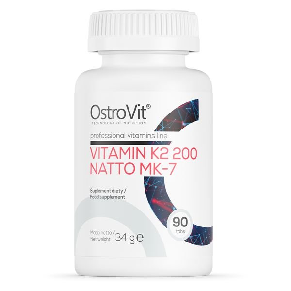 Витамины и минералы OstroVit Vitamin K2 200 Natto MK-7, 90 таблеток,  мл, OstroVit. Витамины и минералы. Поддержание здоровья Укрепление иммунитета 