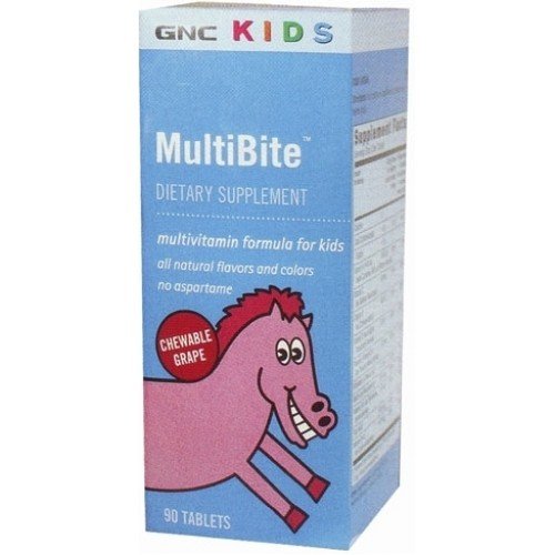Childrens Multibite, 90 piezas, GNC. Complejos vitaminas y minerales. General Health Immunity enhancement 