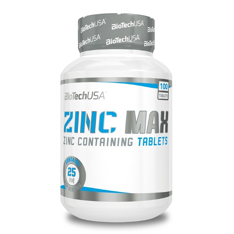 Витамины и минералы BioTech Zinc Max, 100 таблеток,  ml, BioTech. Vitaminas y minerales. General Health Immunity enhancement 