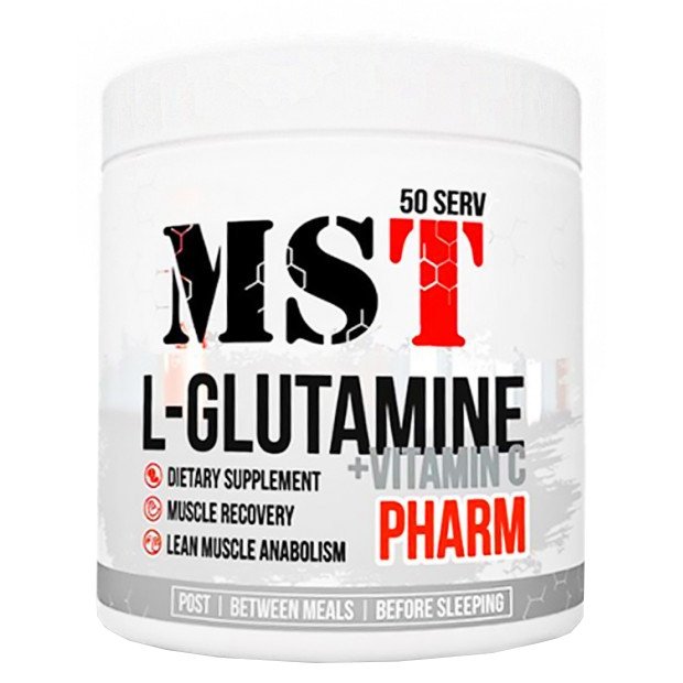 MST Nutrition Аминокислота MST Glutamine + Vitamin C, 260 грамм , , 260  грамм