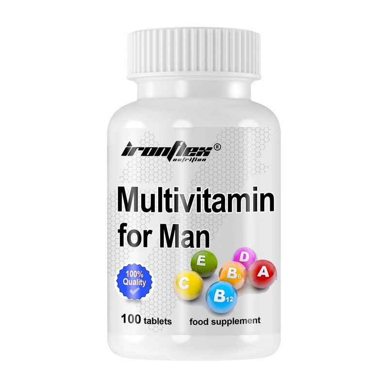 IronFlex Витамины для мужчин Iron Flex Multivitamin for Men 100 таблеток, , 