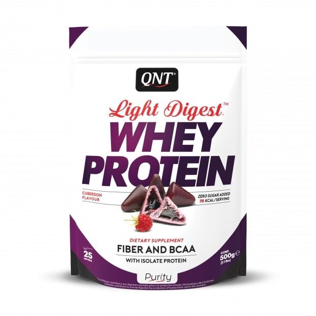 Протеин QNT Light Digest Whey Protein, 500 грамм Кубердон,  мл, QNT. Протеин. Набор массы Восстановление Антикатаболические свойства 