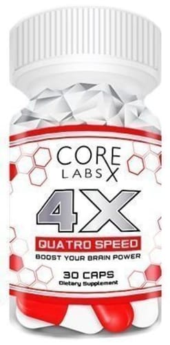 4X QUATRO SPEED, 60 piezas, Core Labs. Suplementos especiales. 
