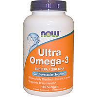 NOW Ultra Omega-3 - 90 софт кап,  мл, Now. Аминокислоты. 