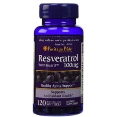 Resveratrol 100 mg, 120 pcs, Puritan's Pride. Special supplements. 