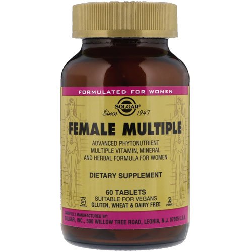Solgar Female Multiple 60 таб Без вкуса,  мл, Solgar. Витамины и минералы. Поддержание здоровья Укрепление иммунитета 