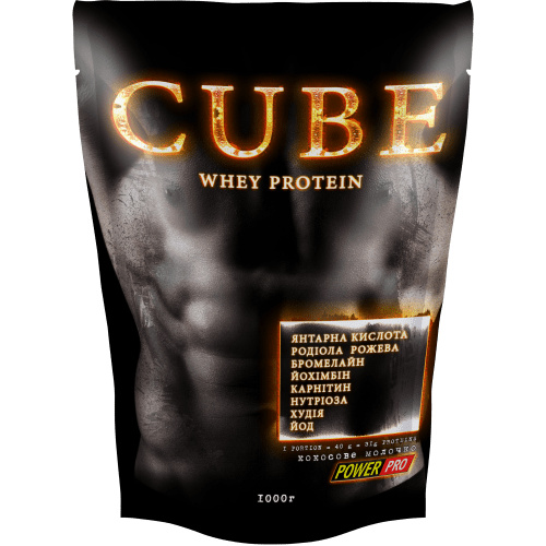 Протеин Power Pro CUBE Whey Protein, 1 кг Кокос,  ml, Power Pro. Protein. Mass Gain recovery Anti-catabolic properties 