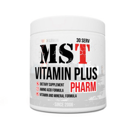 Вітамінно-мінеральний комплекс MST Nutrition Vitamin Plus 210 g 30 serv (Lemon),  мл, MST Nutrition. Витамины и минералы. Поддержание здоровья Укрепление иммунитета 