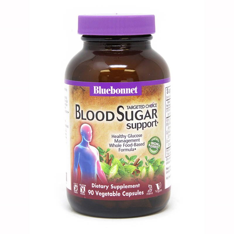 Натуральная добавка Bluebonnet Targeted Choice Blood Sugar Support, 90 вегакапсул,  мл, Bluebonnet Nutrition. Hатуральные продукты. Поддержание здоровья 